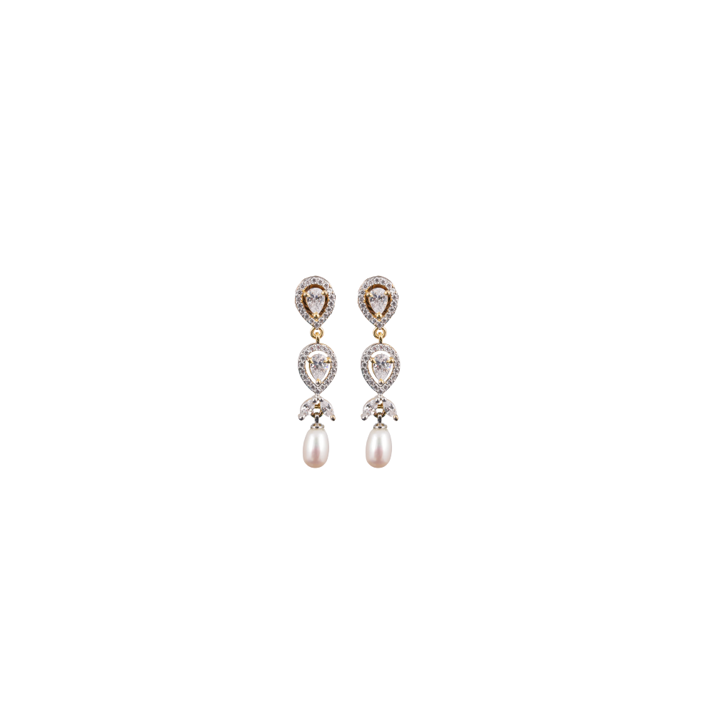 Royal Cascade Drop Pearl Necklace Set | Krishna Pearls and Jewellers