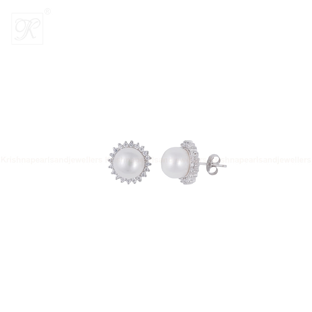 Halo Glow Pearl Set – Classic White Pearls | Krishna Pearls and Jewellers