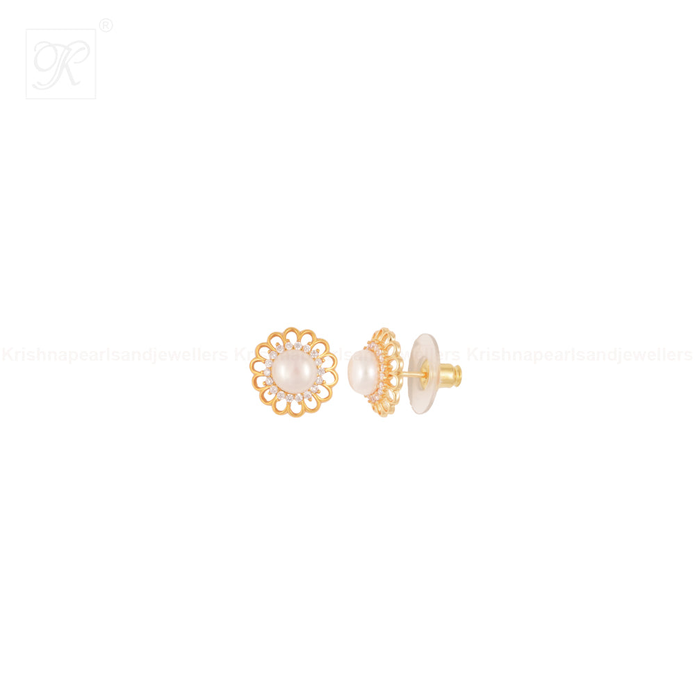 Golden Blossom Pearl Set Freshwater Pearl | Krishna Pearls and Jewellers