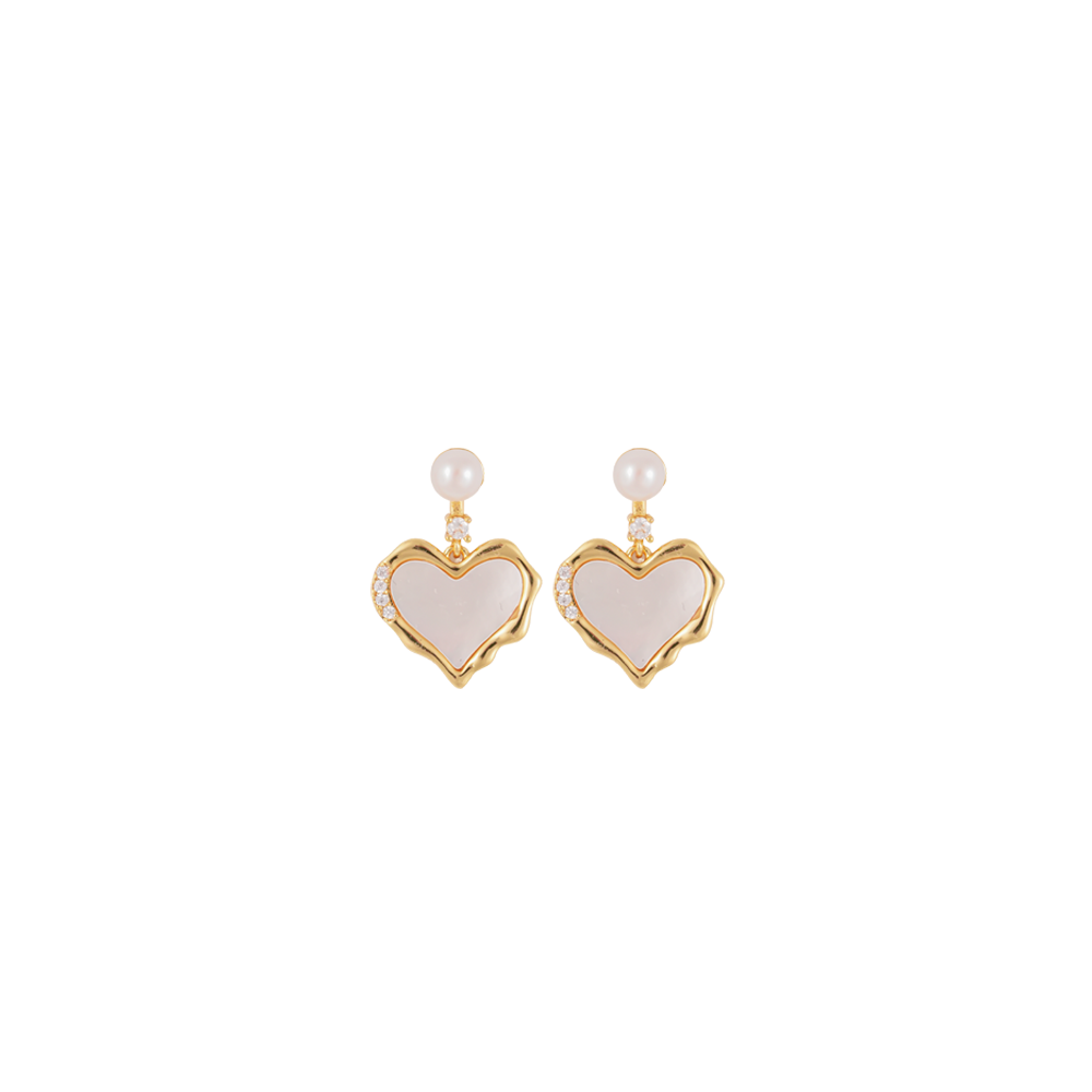 Golden Heart of Pearl Set Freshwater Pearl | Krishna Pearls and Jewellers