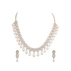Crystal Royale Drop Pearl Necklace Set | Krishna Pearls and Jewellers