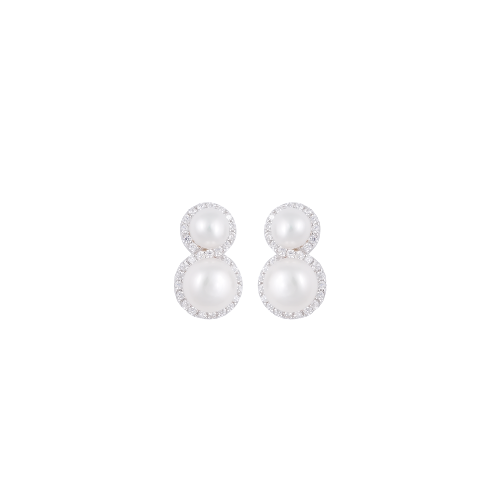 Mocha Glow Pearl Set –BROWN Pearls with CZ | Krishna Pearls and Jewellers