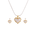 Golden Heart of Pearl Set Freshwater Pearl | Krishna Pearls and Jewellers