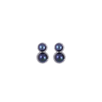 Midnight Cascade Blue Pearl Set – Dual Drop | Krishna Pearls and Jewellers