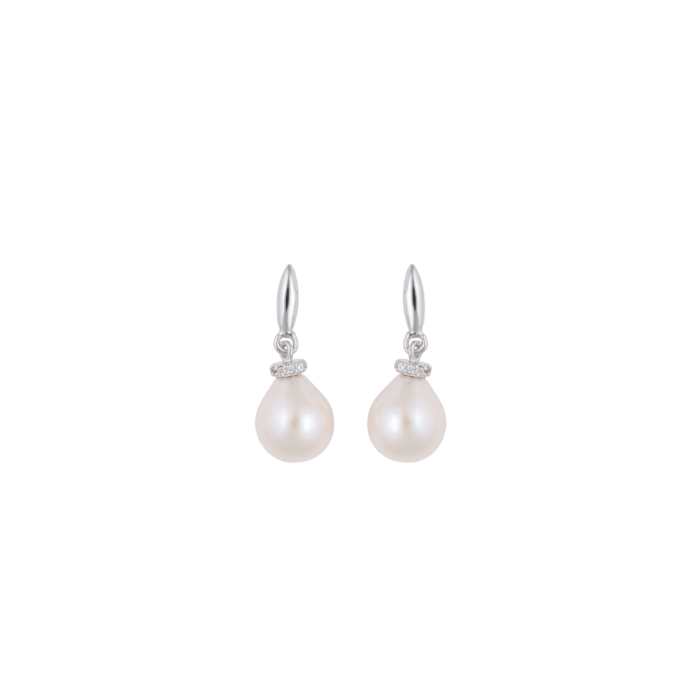 Classic Cream Drop Pearl Set Freshwater | Krishna Pearls and Jewellers