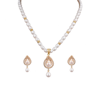 Golden Grace Pearl Jewelry Set Freshwater | Krishna Pearls and Jewellers