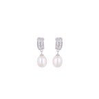 Radiant Drop Pearl Set – CZ Double-Band | Krishna Pearls and Jewellers