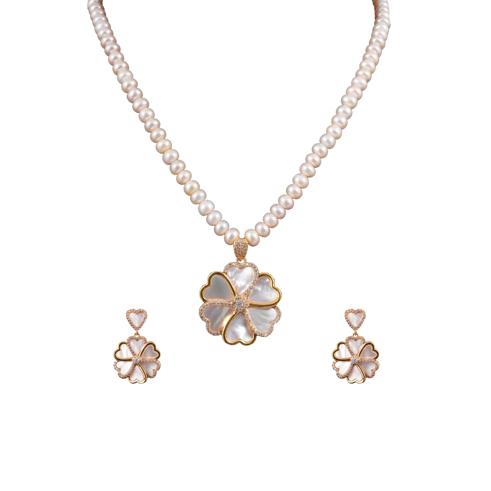 Celestial Radiance Pearl Jewelry Set | Krishna Pearls and Jewellers