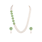 Floral Cascade Double-Layer Pearl Necklace | Krishna Pearls and Jewellers