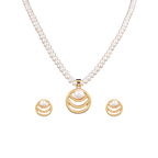 Golden Halo Pearl Necklace Set | Krishna Pearls and Jewellers