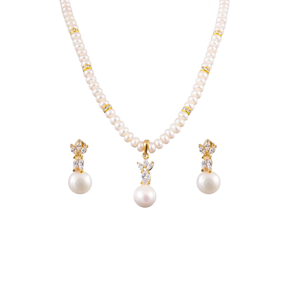 Graceful Elegance Pearl Jewelry Set | Krishna Pearls and Jewellers