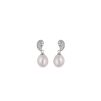 Ivory Grace Teardrop Pearl Set – CZ Paisley | Krishna Pearls and Jewellers
