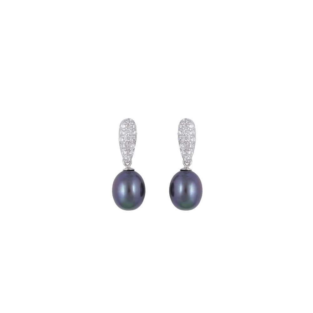 Midnight Leaf Pearl Set – Blue Teardrop | Krishna Pearls and Jewellers