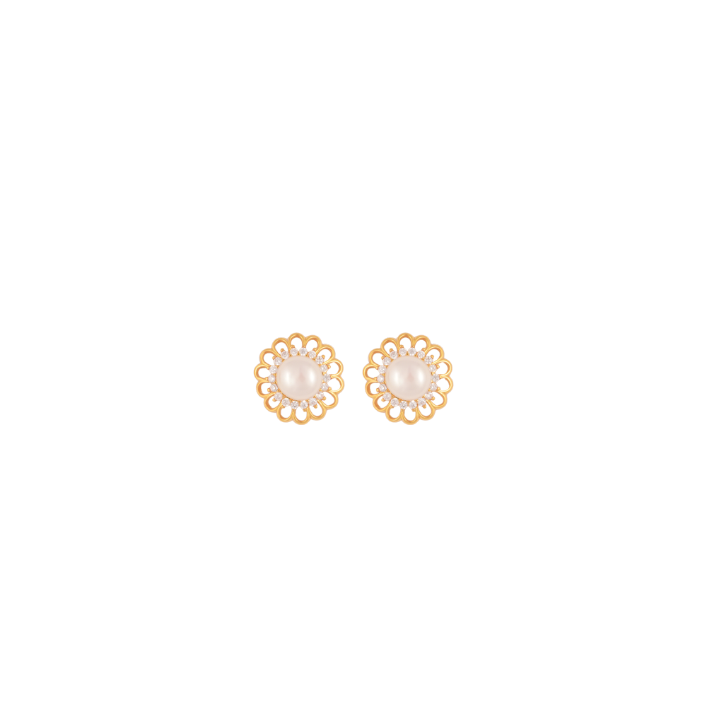 Golden Blossom Pearl Set Freshwater Pearl | Krishna Pearls and Jewellers