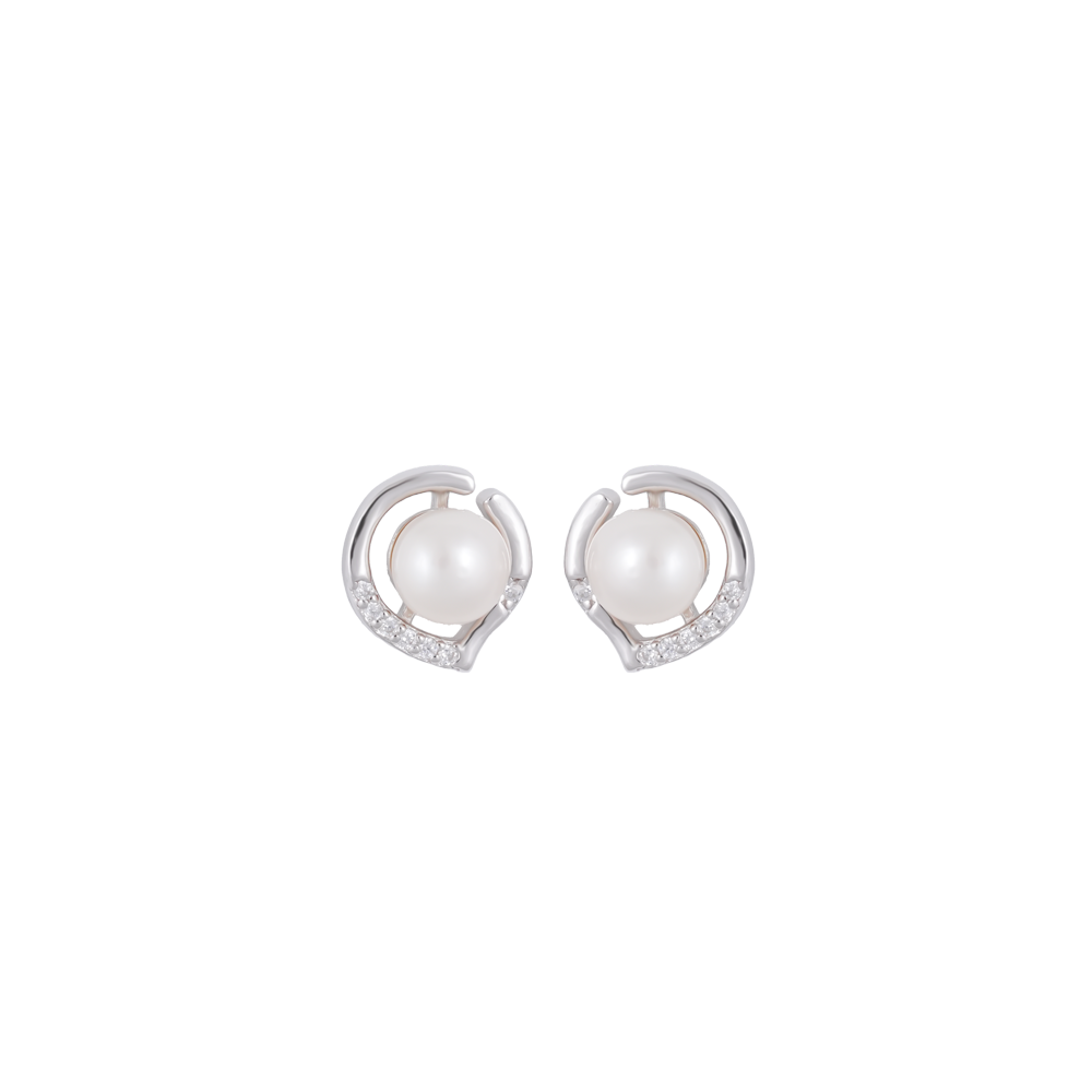 Lunar Grace ROUND Pearl Pendant & Earrings | Krishna Pearls and Jewellers
