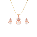 Ivory Drop Sparkle Pendant & Earrings Set | Krishna Pearls and Jewellers