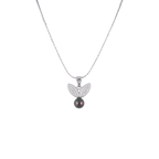 Black Pearl Wings Set Freshwater Pearl | Krishna Pearls and Jewellers