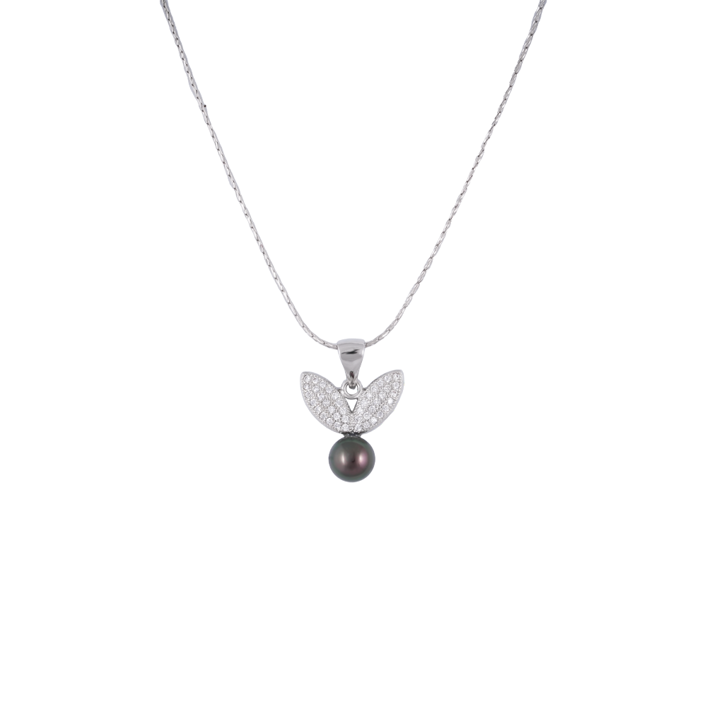 Black Pearl Wings Set Freshwater Pearl | Krishna Pearls and Jewellers