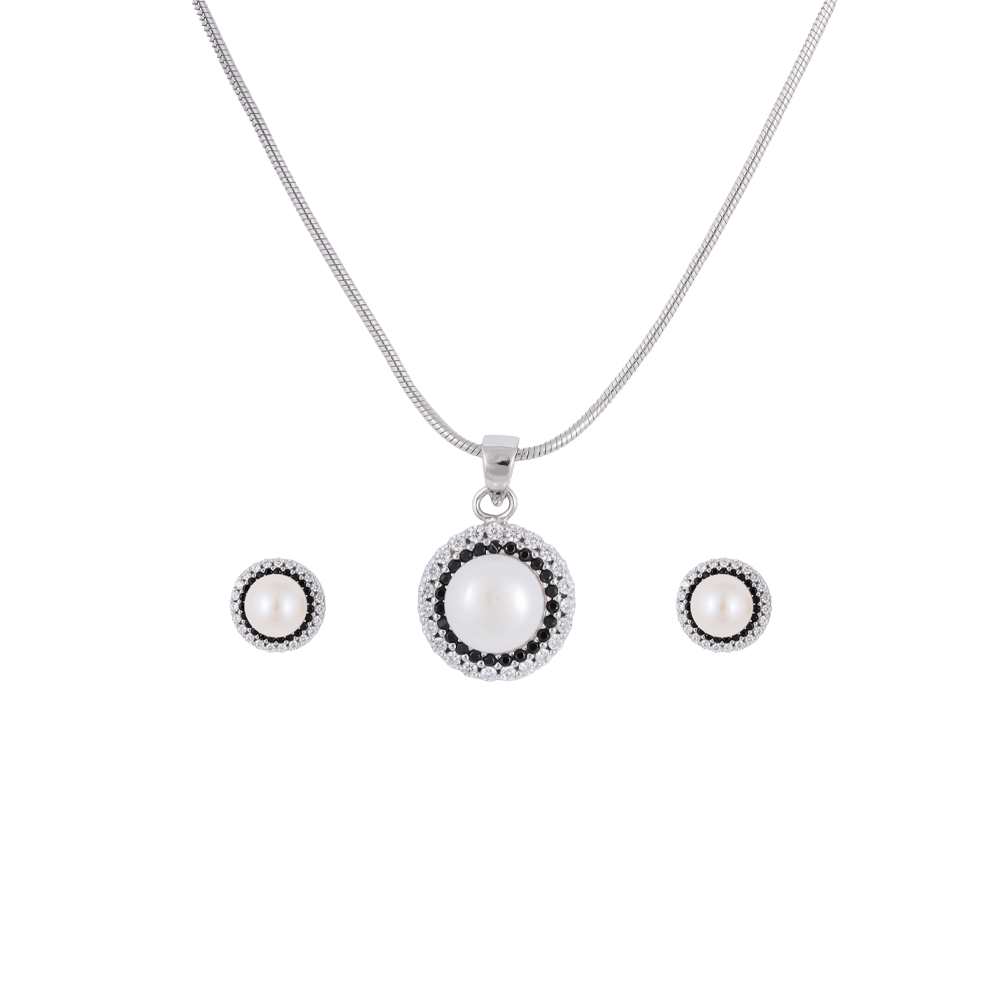 Eternal Grace Pearl Set – ROUND Cream Pearl | Krishna Pearls and Jewellers