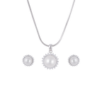 Halo Glow Pearl Set – Classic White Pearls | Krishna Pearls and Jewellers