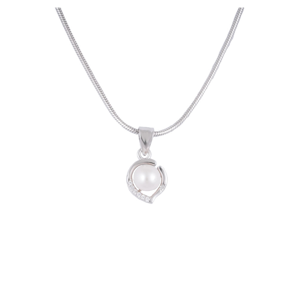 Lunar Grace ROUND Pearl Pendant & Earrings | Krishna Pearls and Jewellers