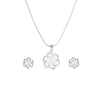 Silver Bloom Pearl Set Freshwater Pearl | Krishna Pearls and Jewellers