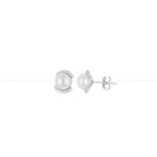 Crescent Charm Pearl Set – CZ-Kissed Creamy | Krishna Pearls and Jewellers