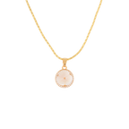 Golden Floral Glow Pendant & Earrings Set | Krishna Pearls and Jewellers
