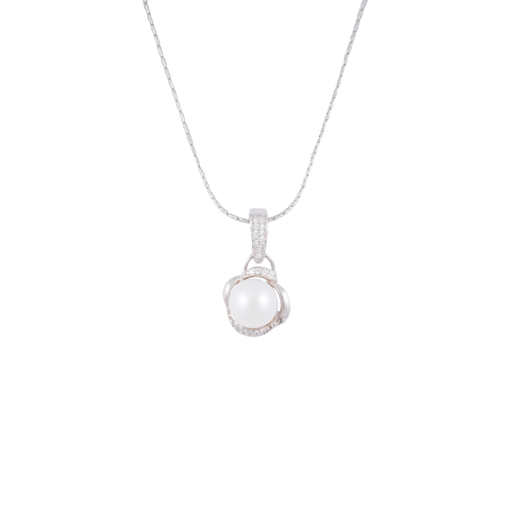 Blooming Elegance Pearl Set – CZ Floral | Krishna Pearls and Jewellers
