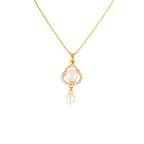 Royal Bloom White Pearl Pendant & Earring | Krishna Pearls and Jewellers
