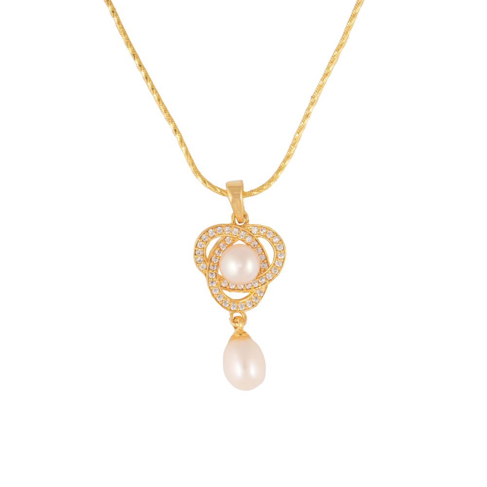 Regal Radiance White Pearl Pendant & | Krishna Pearls and Jewellers