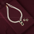 Regal Midnight Pearl and Stone Necklace Set | Krishna Pearls and Jewellers