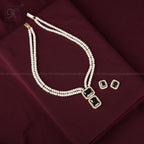 Regal Midnight Pearl and Stone Necklace Set | Krishna Pearls and Jewellers