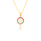 Radiant Petals White Pearl Pendant & | Krishna Pearls and Jewellers