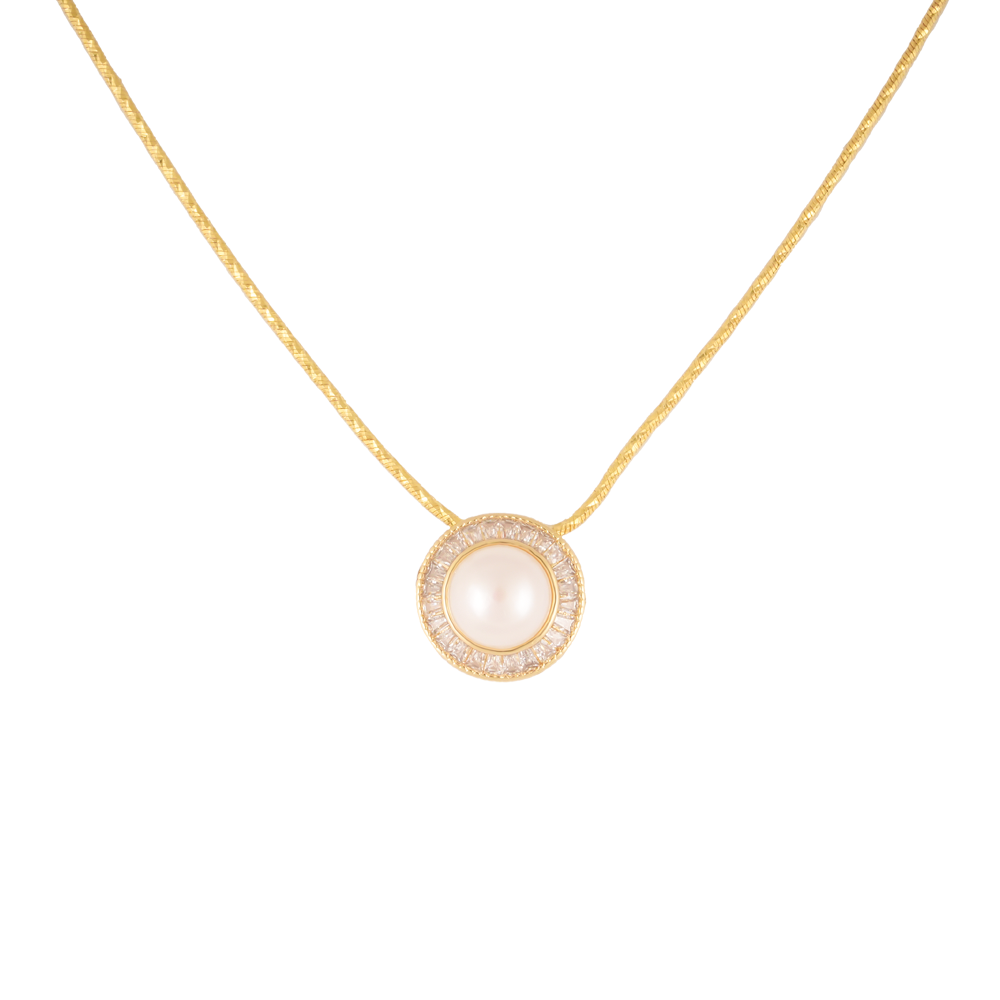 Golden Circle Elegance Pearl Pendant & | Krishna Pearls and Jewellers