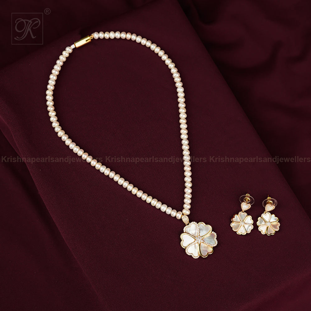 Celestial Radiance Pearl Jewelry Set | Krishna Pearls and Jewellers