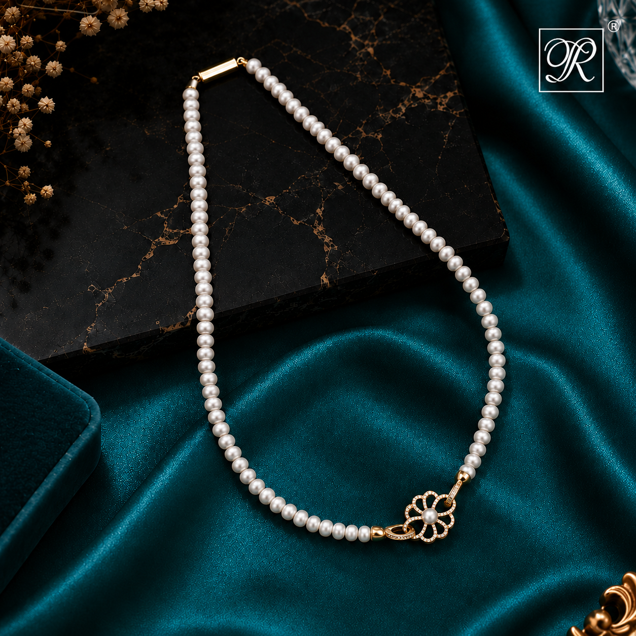 Vintage Bloom Pearl String Freshwater Pearl | Krishna Pearls and Jewellers
