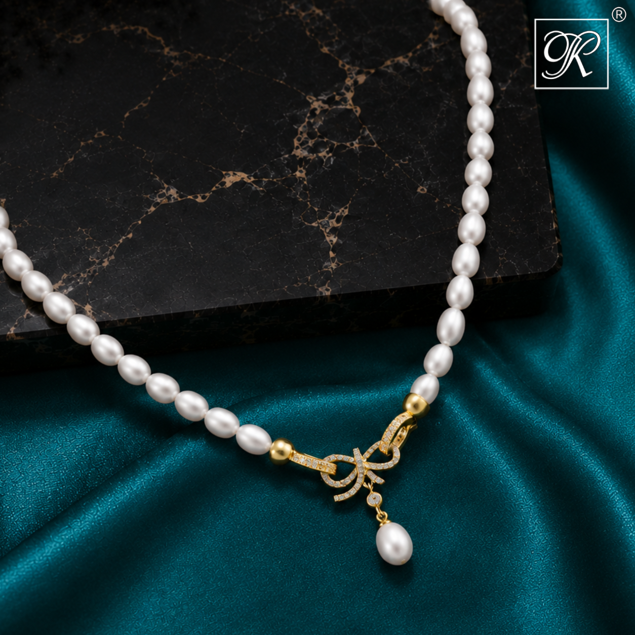 Golden Blossom Drop Pearl String Freshwater | Krishna Pearls and Jewellers