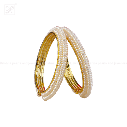 Classic Seed Pearl-Encrusted Gold-Tone | Krishna Pearls and Jewellers