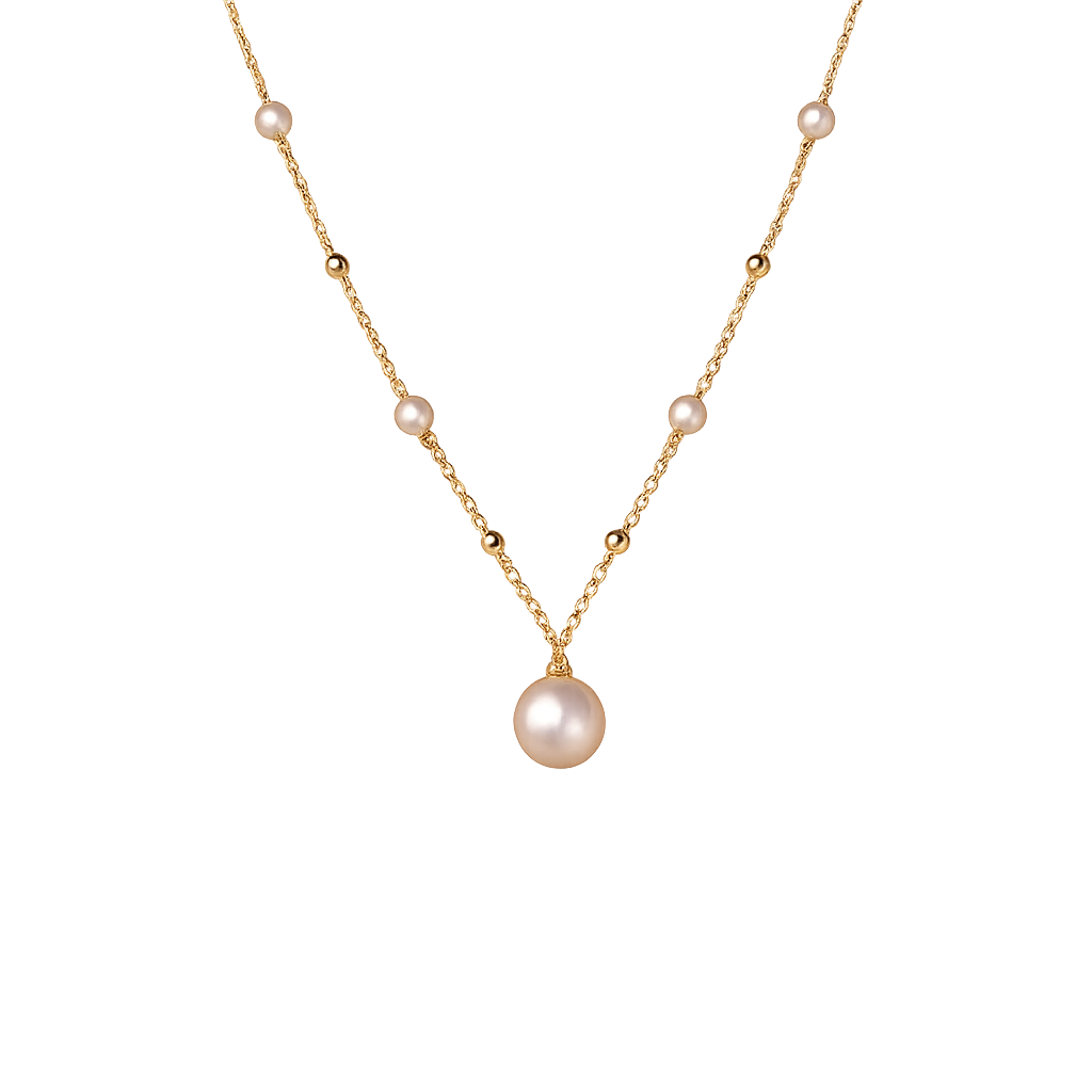 White Freshwater Pearl Pendant Necklace
