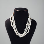 Luxury Multi-Layer Freshwater Pearl Necklace | Elegant Baroque & Round Pearl Statement Jewelry for Women