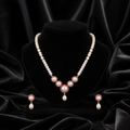 Crimson Halo Pearl Jewelry Set Freshwater