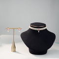 Double Layer Freshwater Pearl Choker Set with Pink Gemstone Accent & Matching Earrings | Bridal Pearl Jewellery Set for Women