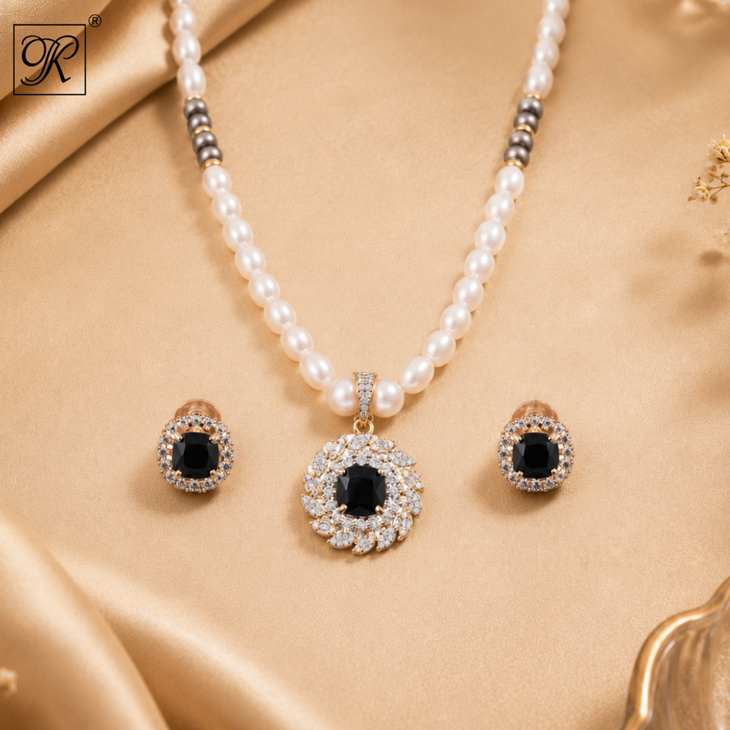 Ornate Radiance Pearl Jewelry Set