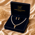 Elegant Pearl Necklace Set with Matching Earrings | Krishna Pearls and Jewellers