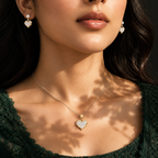 Golden Heart of Pearl Set Freshwater Pearl