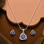 Midnight Swirl Black Pearl Set Freshwater — view 1 — pearl jewellery — Krishna Pearls Hyderabad