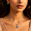 Midnight Swirl Black Pearl Set Freshwater