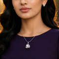 Pearl Halo Tri-Loop Set Freshwater Pearl