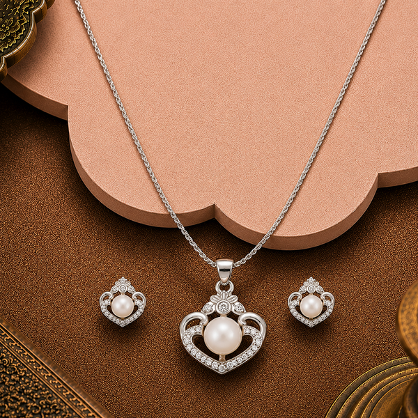 Vintage Bloom Pearl Jewelry Set Freshwater | Krishna Pearls and Jewellers